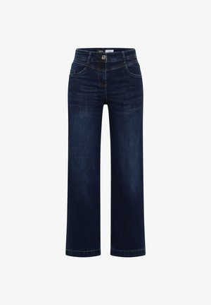 Street One, HIGH WAIST WIDE LEG JEANS IM SLIM FIT - Jean droit - dark blue wash