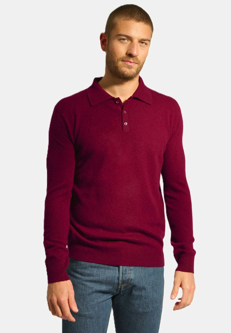 Just Cashmere Top s dlouhým rukávem - bordeaux