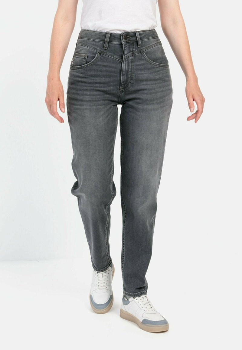 camel active MOM FIT 5-POCKET  - Jeans Tapered Fit - dark grey used