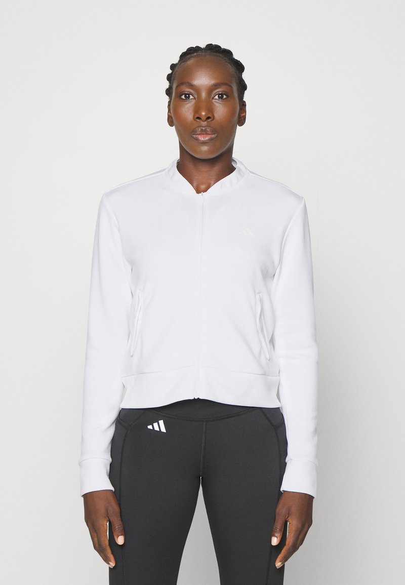 adidas Golf WOMENS KNIT BOMBER JACKET Zipup sweatshirt white