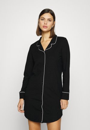 BEAUTIFUL BASICS NIGHTSHIRT LONGSLEEVE - Camisa de dormir - black