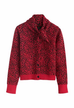Rockett St George, CARDIGAN WITH SCARF - Cardigan - red animal print