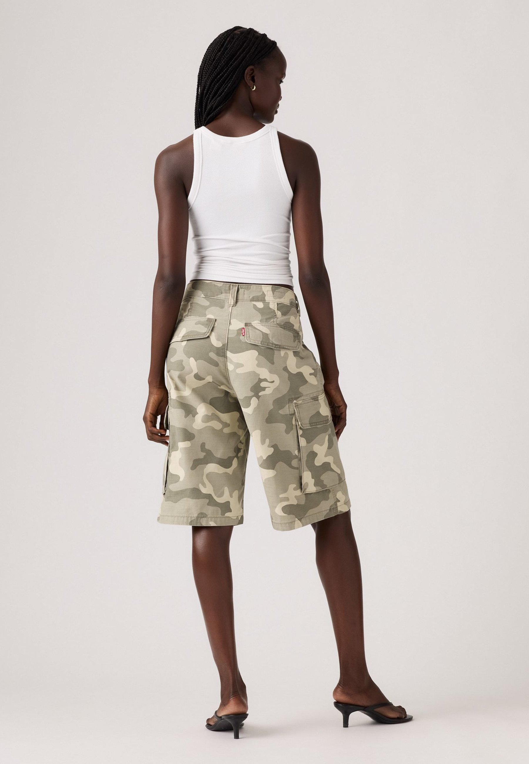 Levi's® BAGGY DAD CARGO SHORT - Denim shorts - bader camo agate