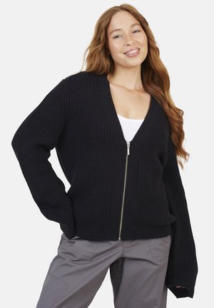 FISHER ZIP - Cardigan - black