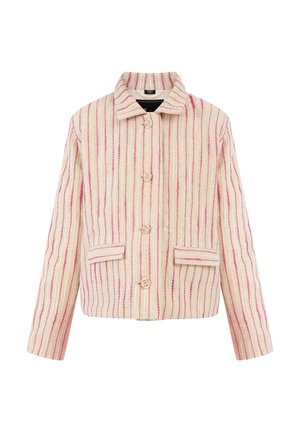 Blazer - pink wollweisser streifen
