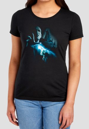 Harry Potter, HARRY POTTER VOLDEMORT HOGWARTS - Print T-shirt - black