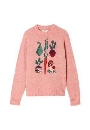 FatFace, VEGETABLE KNITTED CREW NECK JUMPER - Striktrøje - pink