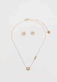 SOLITAIRE HEART STUDS SET - Boucles d'oreilles - yellow gold-coloured