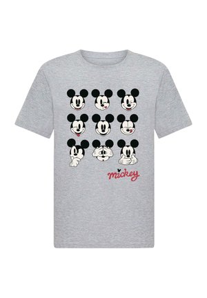 MICKEY MOUSE - MANY FACES - Print T-shirt - heather grey