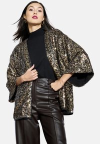 KIMONO WITH SEQUINS - Skraistė  - black