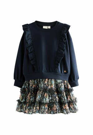REGULAR FIT - FRILL - Vestito casual - navy