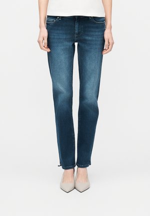ONLY ONLCARMEN ANKLE - Slim fit jeans - dark blue denim