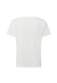 White short-sleeve cotton t-shirt with a round neck, smooth texture, and a simple design, featuring no visible logos or patterns.
