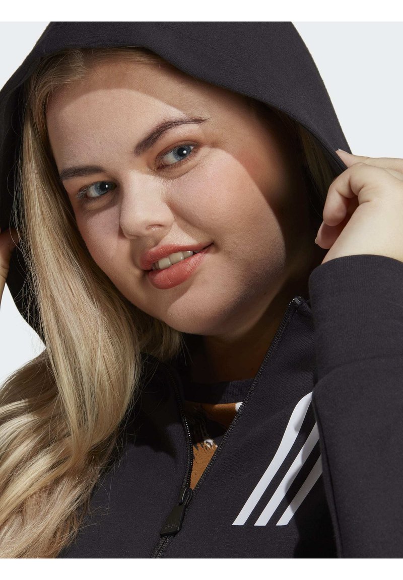 adidas Sportswear MISSION VICTORY SLIM FIT HOODIE - Zip-up sweatshirt -  black - Zalando.co.uk