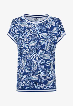 MIT ALLOVER PRINT AUS BLÜTEN UND BLÄTTERN - Print T-shirt - blau