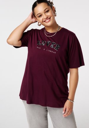 NOT TRANSLATED - T-shirt print - bordeaux