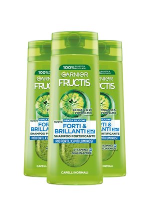 FRUCTIS SHAMPOO FORTIFICANTE FORTI & BRILLANTI 2IN1, PER CAPELLI NORMALI, 250 ML - 3 PACK - Shampoo