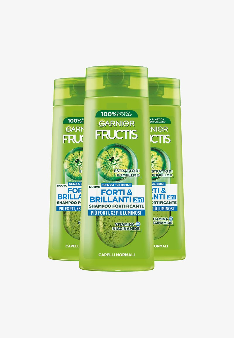 Garnier - FRUCTIS SHAMPOO FORTIFICANTE FORTI & BRILLANTI 2IN1, PER CAPELLI NORMALI, 250 ML - 3 PACK - Shampoo, Ingrandire