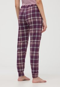 Terranova A QUADRI CON COULISSE - Pantaloni del pigiama - viola scuro
