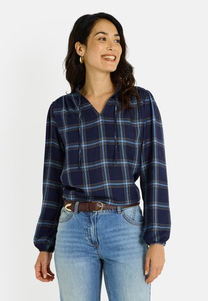 IMPRIMÉ CARREAUX - Blusa - bleu foncé - marine