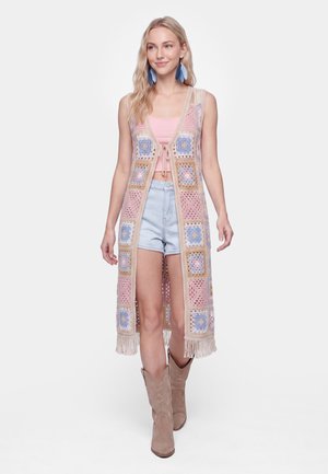 IZIA, IZIA VEST - Cardigan - pink multicolor
