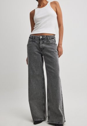 NA-KD LOW WAIST SEAM DETAILS - Džinsi ar platām starām - grey