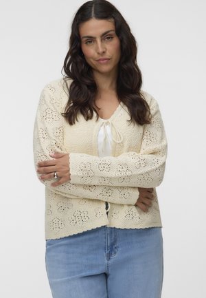 Vero Moda Curve AVA V NECK TIE STRING  - Cardigan - birch