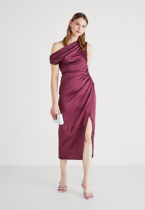 HIGH NECK COWL MIDI DRESS  - Cocktail dress / Party dress - crushed violets