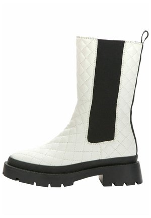Enkellaarsjes met plateauzool - white