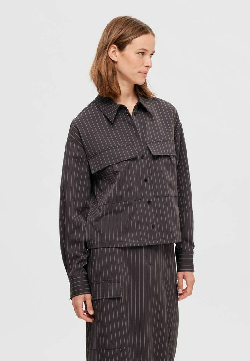 Camiseta De Manga Larga Selected Para Mujer - 90% Tencel, 10% Elastano, Corte Ajustado, Lisa