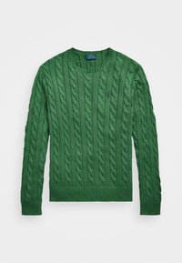 CABLE KNIT COTTON JUMPER - Strickpullover - kale green
