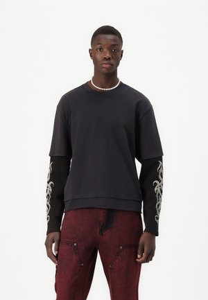 DOUBLE LAYERED - Sweatshirt - blue graphite