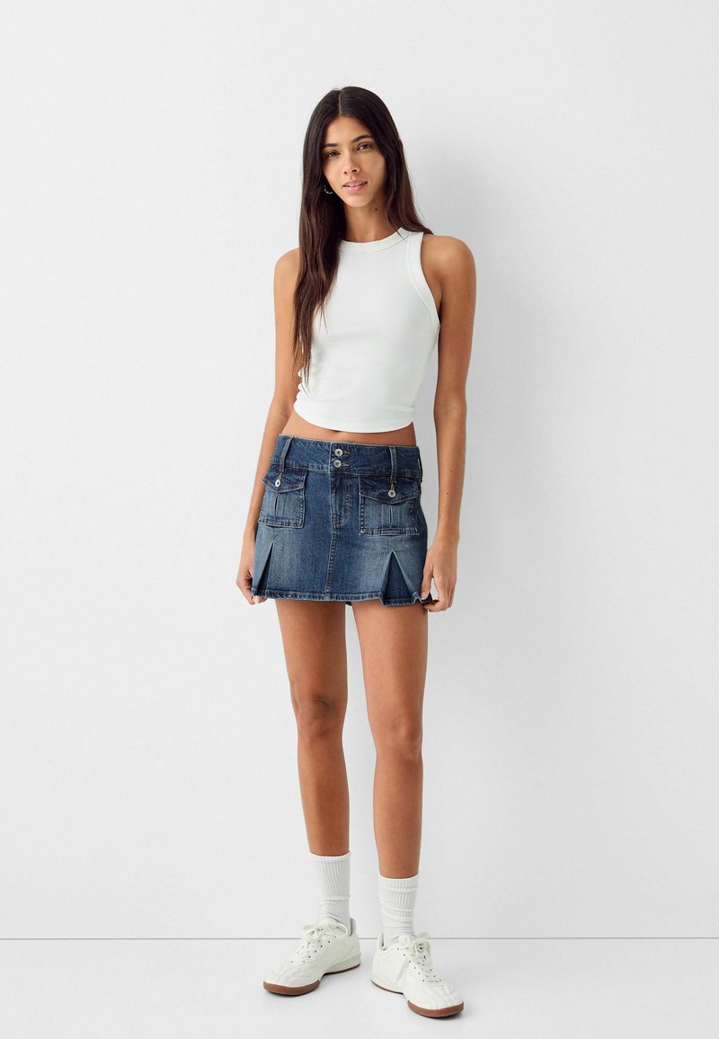 Bershka Minirok blauwgrijs Bershka Minirok blauwgrijs