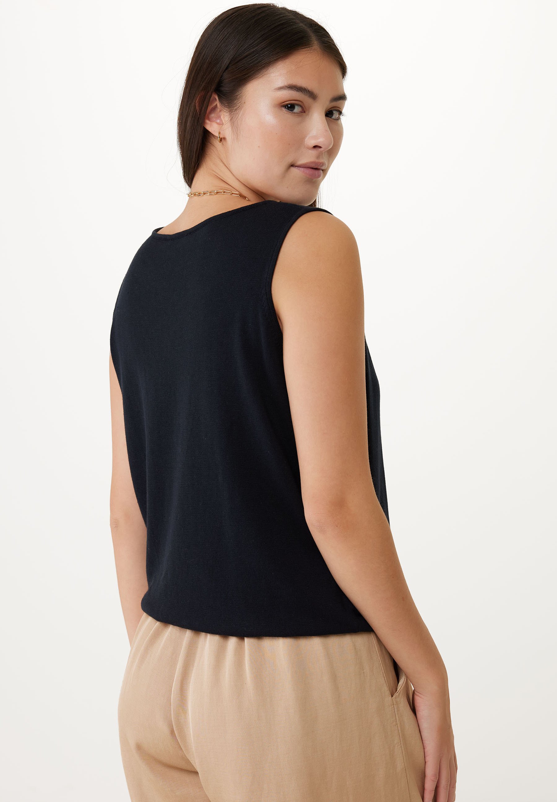 Top Sans Manches Noir/gris Foncé Xx By Mexx Taille M - Occasion Très Bon état