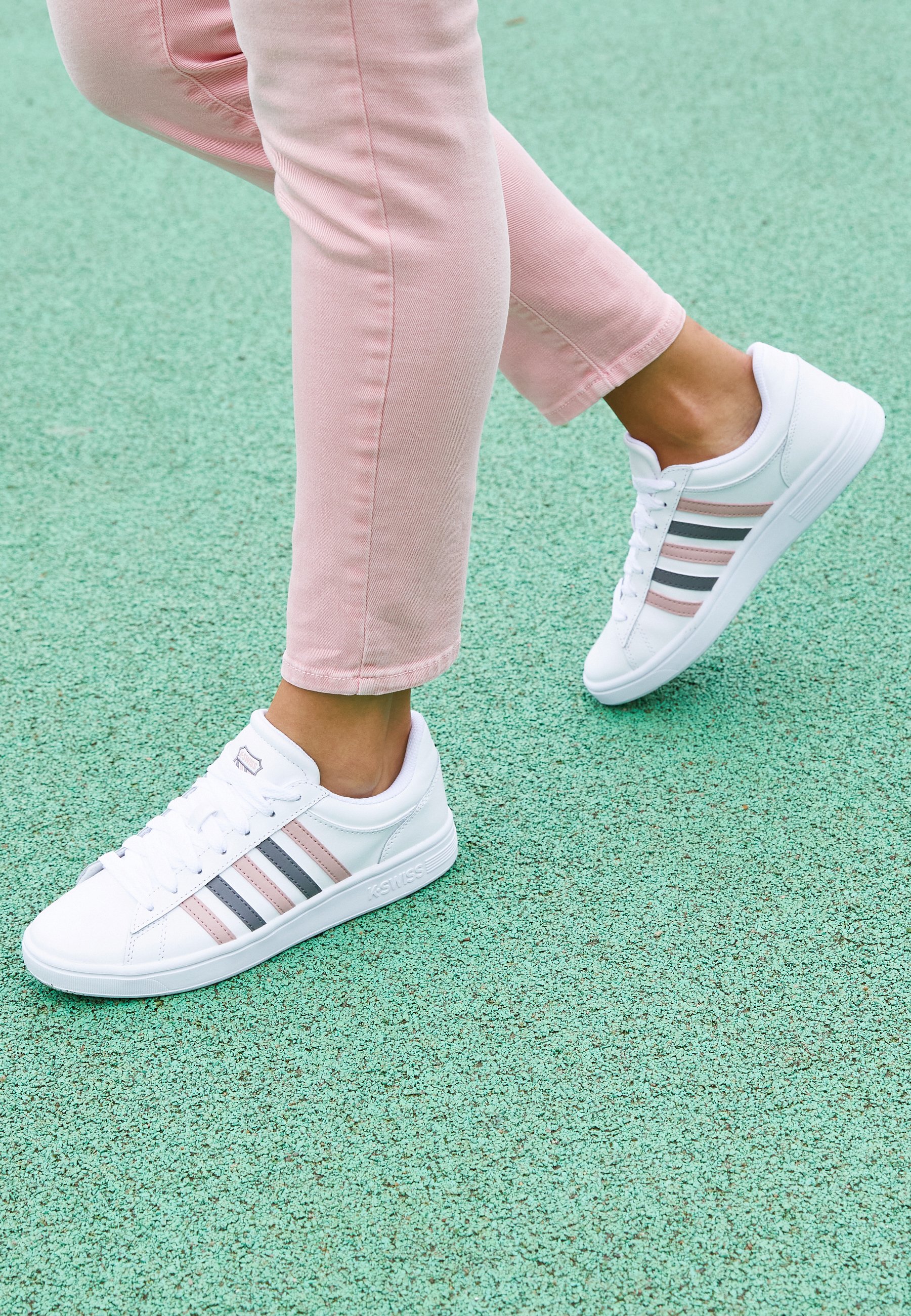 K-SWISS COURT WINSTON - Sneakers laag - white/pale mauve/wit - Zalando.nl