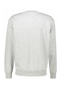 Grijze sweatshirt, gemaakt van een zachte katoenmix. Ronde hals, lange mouwen, ribgebreide manchetten en zoom. Stijlvolle textuur met een eenvoudige uitstraling en geen zichtbare logo's.