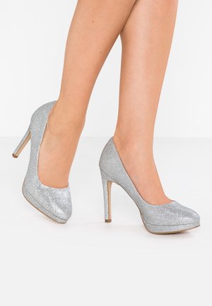 High heels - silver-coloured