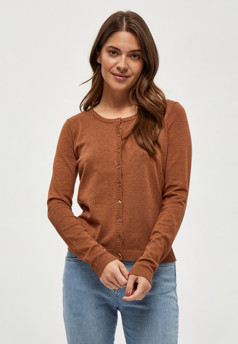 Minus MINEW LAURA CARDIGAN - Kofta - brown sugar melange