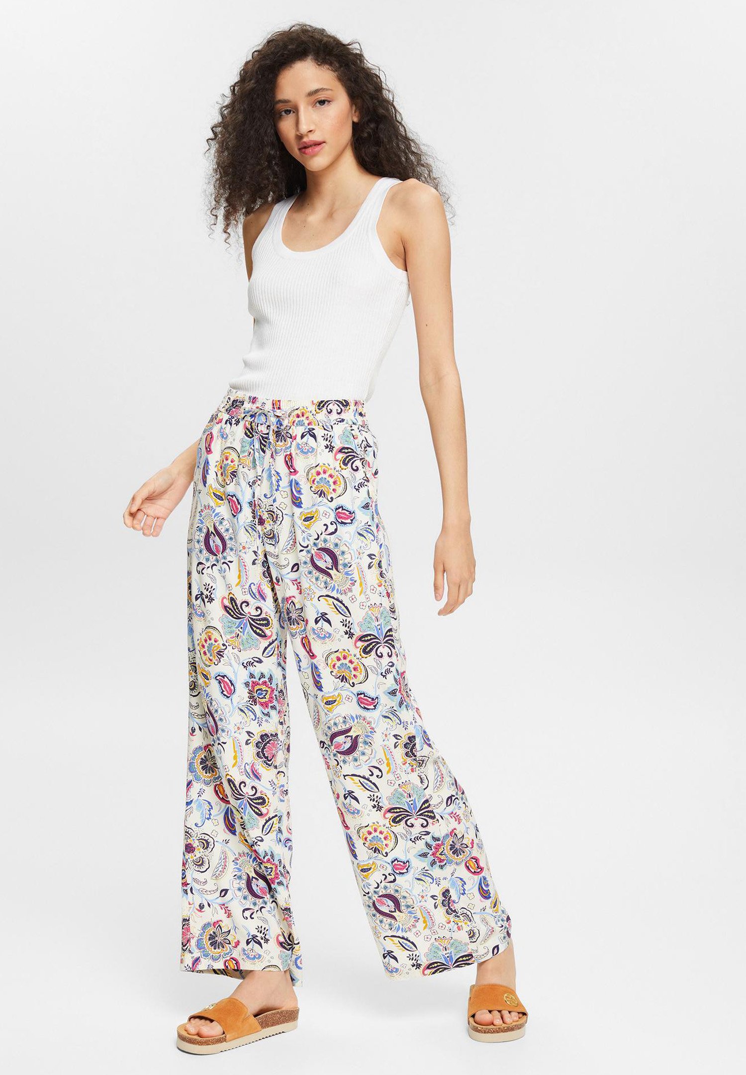 Esprit FLOATY PANTS - Trousers - off 