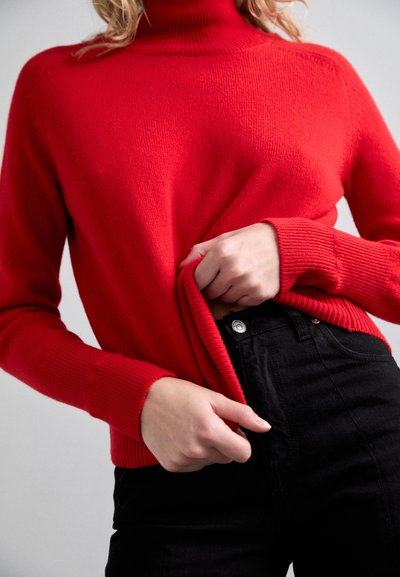 Victoria Beckham POLO NECK  - Neule - red