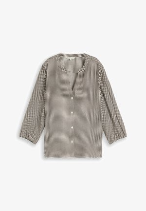 TOM TAILOR, BLOUSE STRUCTURED WITH PRINT - Bluse - small brown dot print
