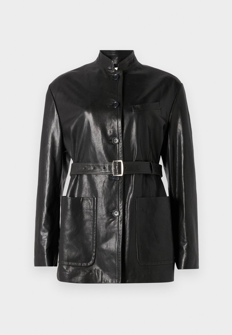 Veste En Cuir BALLY SOFT JET Noir - Taille S/40 - Printemps/Automne - Occasion Très Bon État