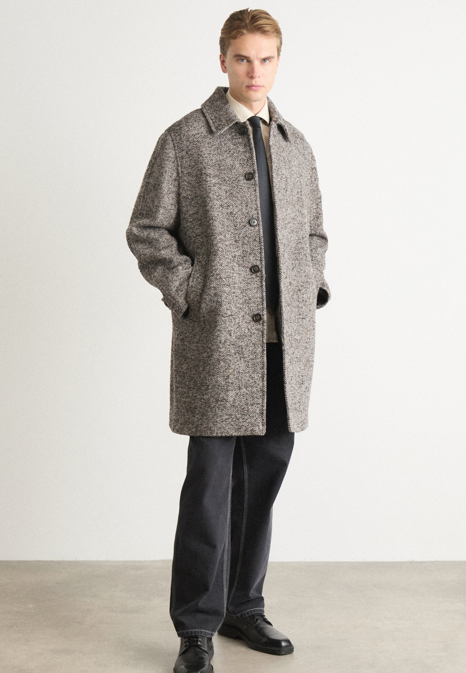 Manteau Homme GANT En Cachemire Noir - Taille 56 - Occasion Très Bon état - Veste Chaude Et élégante