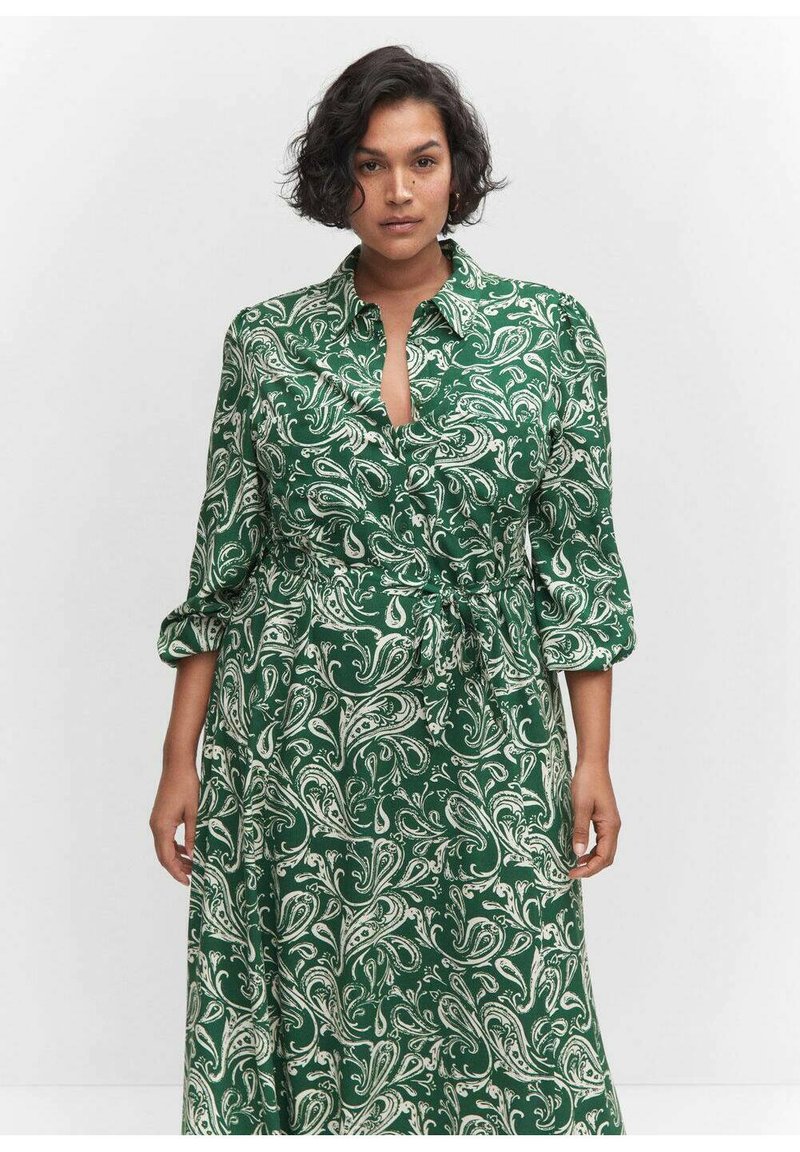 Mango APPLE5 - Shirt dress - green - Zalando 