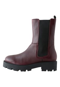 Next Enkellaarsjes met plateauzool - burgundy red leather