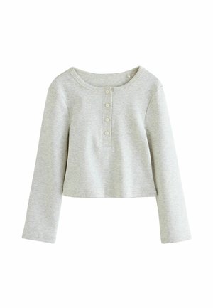 Next, LONG SLEEVE BUTTON TOP - Langarmshirt - grey