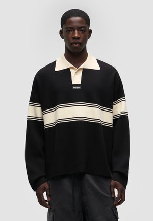 LEV - Polo shirt - black  antique white