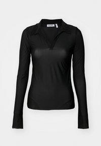 TRANSPARENT LONG SLEEVE - Long sleeved top - black