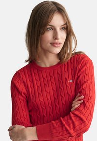 GANT STRETCH C NECK - Pullover - ruby red