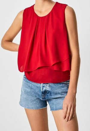 Top - dark red
